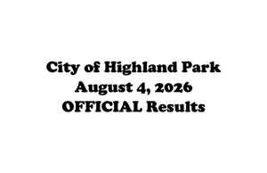 Official City of Highland Park Election Results