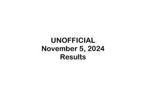 UNOFFICIAL November 5, 2024 Election Results