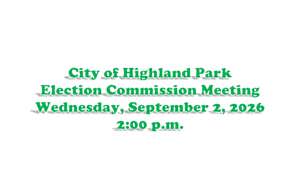 Notice of Election Commission Meeting